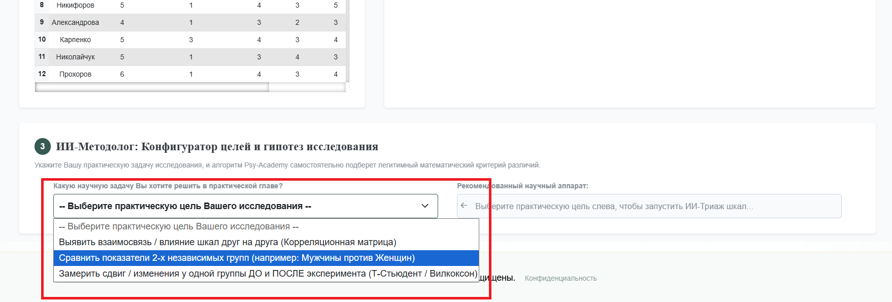 Рисунок 5 – Использование ИИ-методолога
