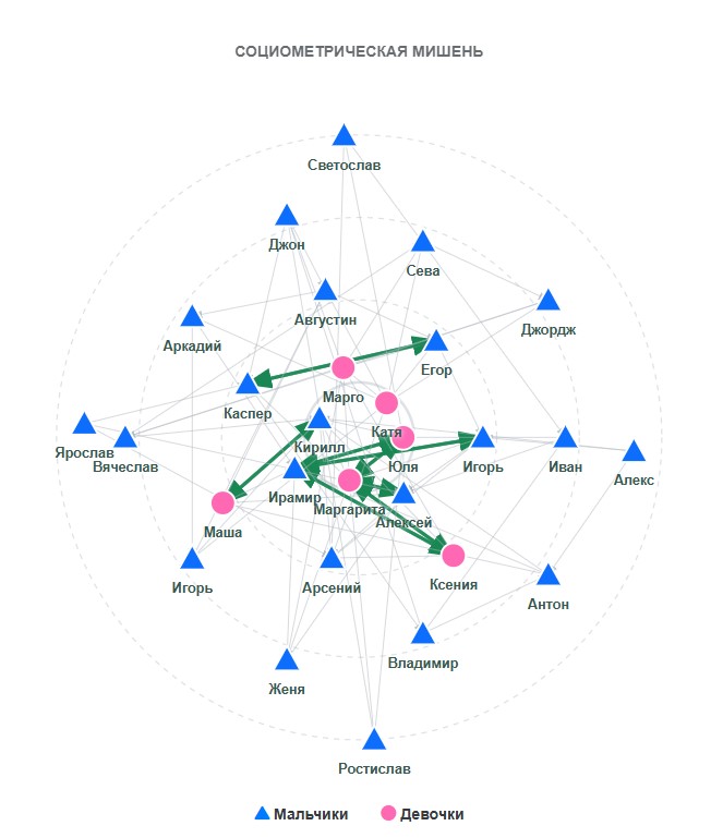 Рисунок 2 - Социометрическая мишень